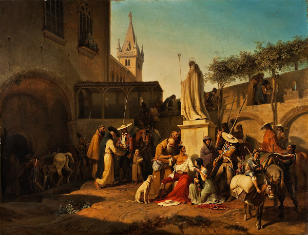 Scene From The Defence Of A Spanish Town During A Guerrilla War 1841