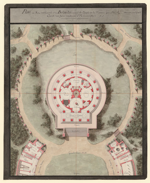 Plan au rez de chaussée dun belveder sic nommé le Temple de la Nature que Mr Q a