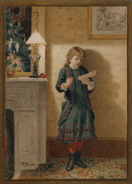 Child with Christmas Card