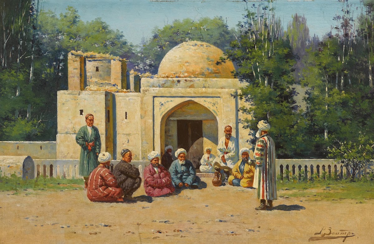 By a Mosque Turkestan
