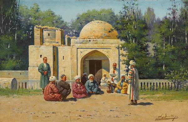 By a Mosque Turkestan