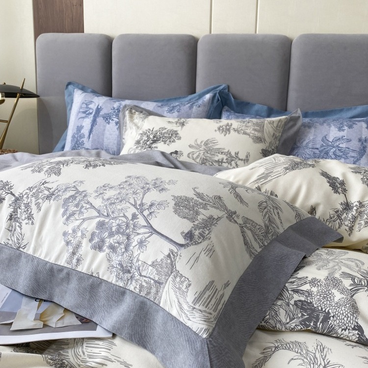 Cotton Bedding Set, Brushed, European Style