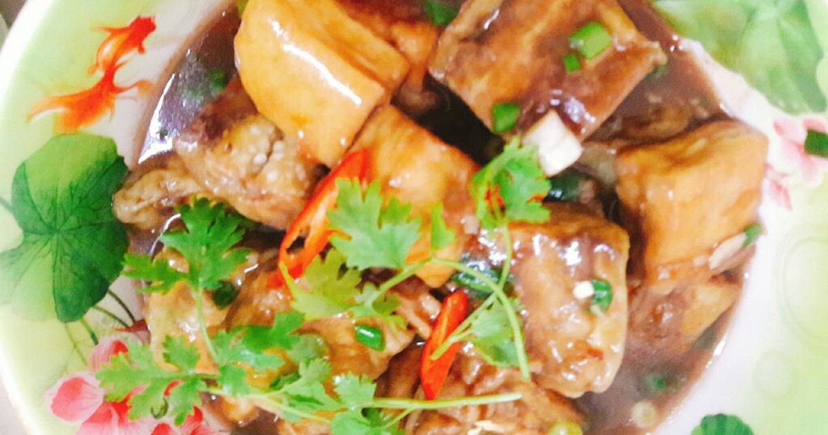 Cà tím tàu hủ áo bột sauce