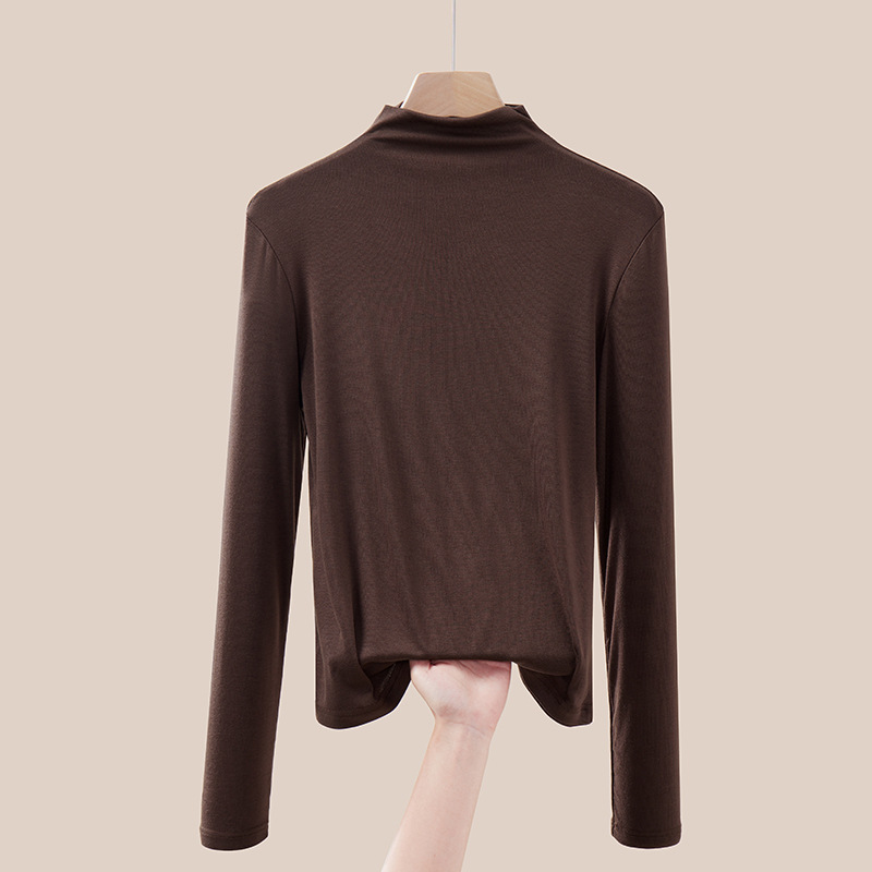 Thin women's turtleneck sweater, long sleeve, knit