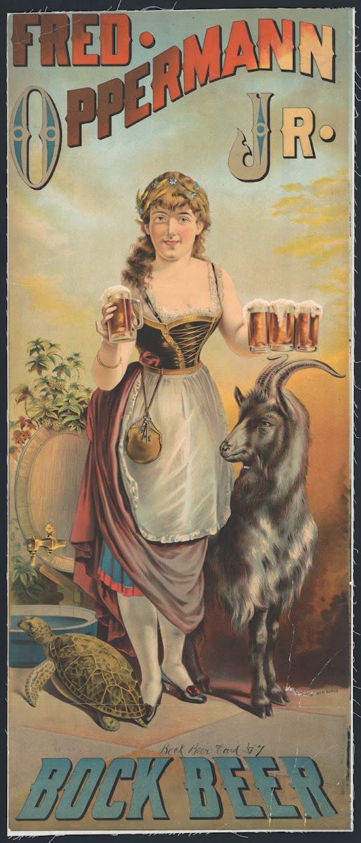 Fred Opperman Jr Bock beer Bock beer card no 7 1885