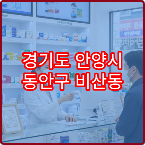 경기도 안양시 동안구 비산동 일요일 당번·당직 약국 영업시간 확인