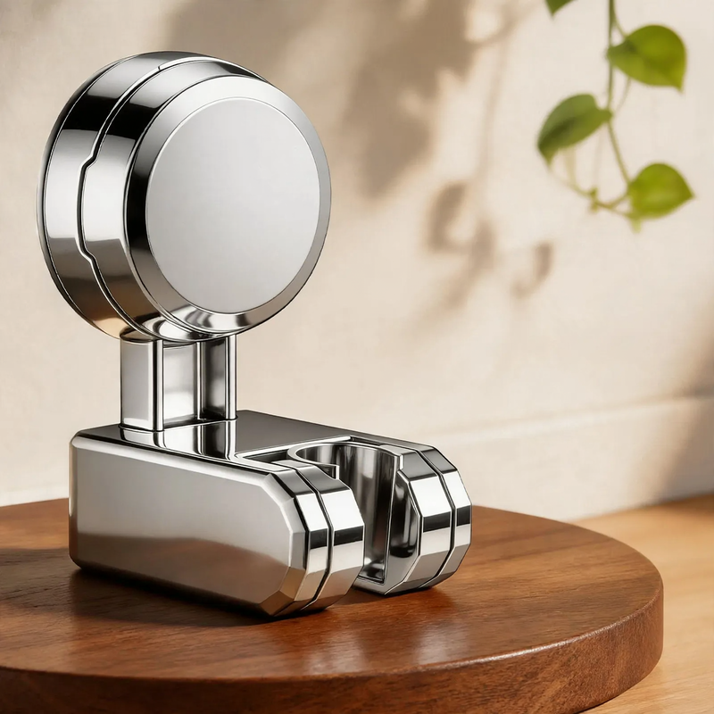 Shower head holder with strong suction cup, drill-free