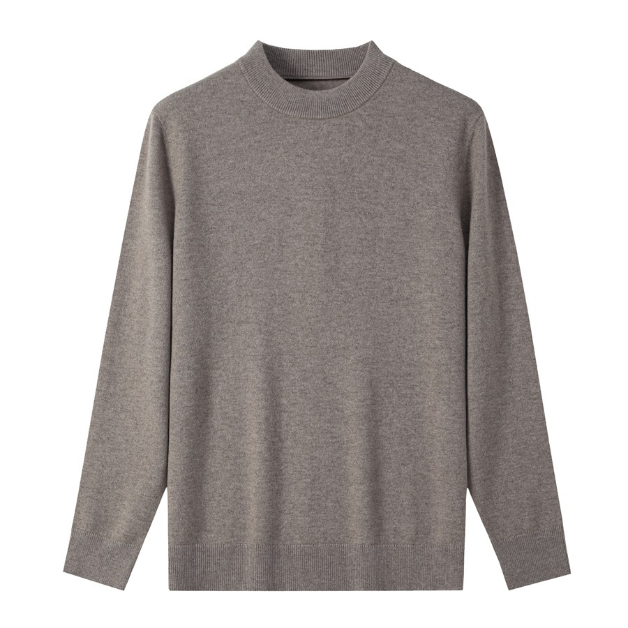 Herren-Wollpullover, Rundhalsausschnitt, Strick, Business-Casual