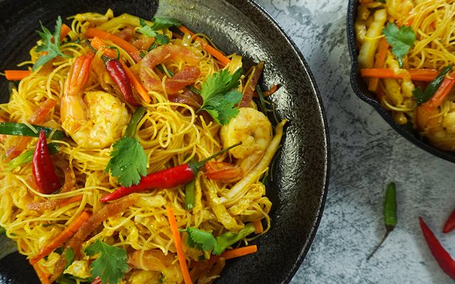 Bún Gạo Xào Kiểu Singapore