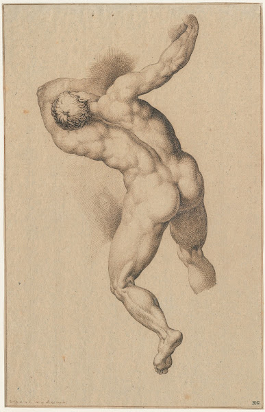 Mannelijke rugfiguur detail vh Laatste Oordeel