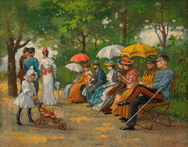 Die Lästerallee im Wiener Prater around 1895