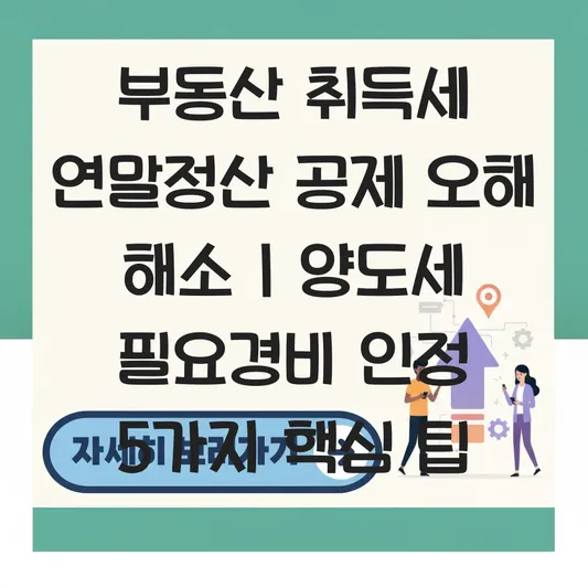 부동산 취득세 및 등록세 연말정산 공제 여부와 양도소득세 필요경비 인정 항목 차이 대표 이미지