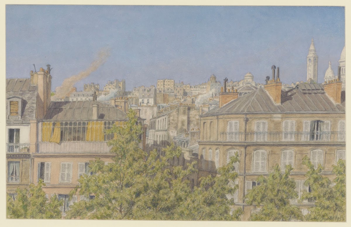 Paris vue depuis le balcon du 29 boulevard de Clichy 1934