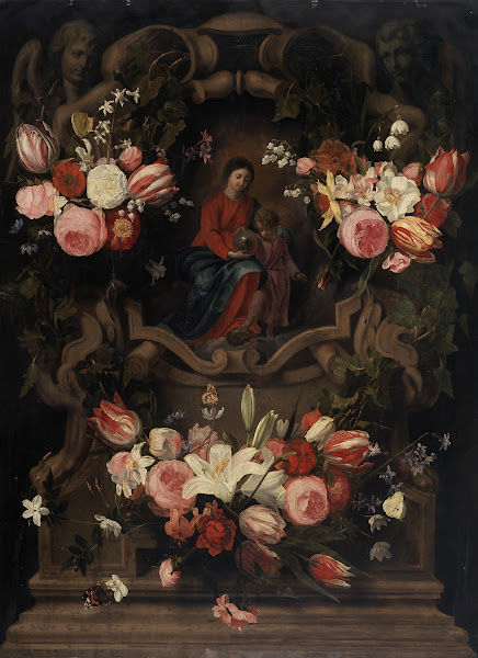 Flower garland with Immaculate Conception ca 1640 1645