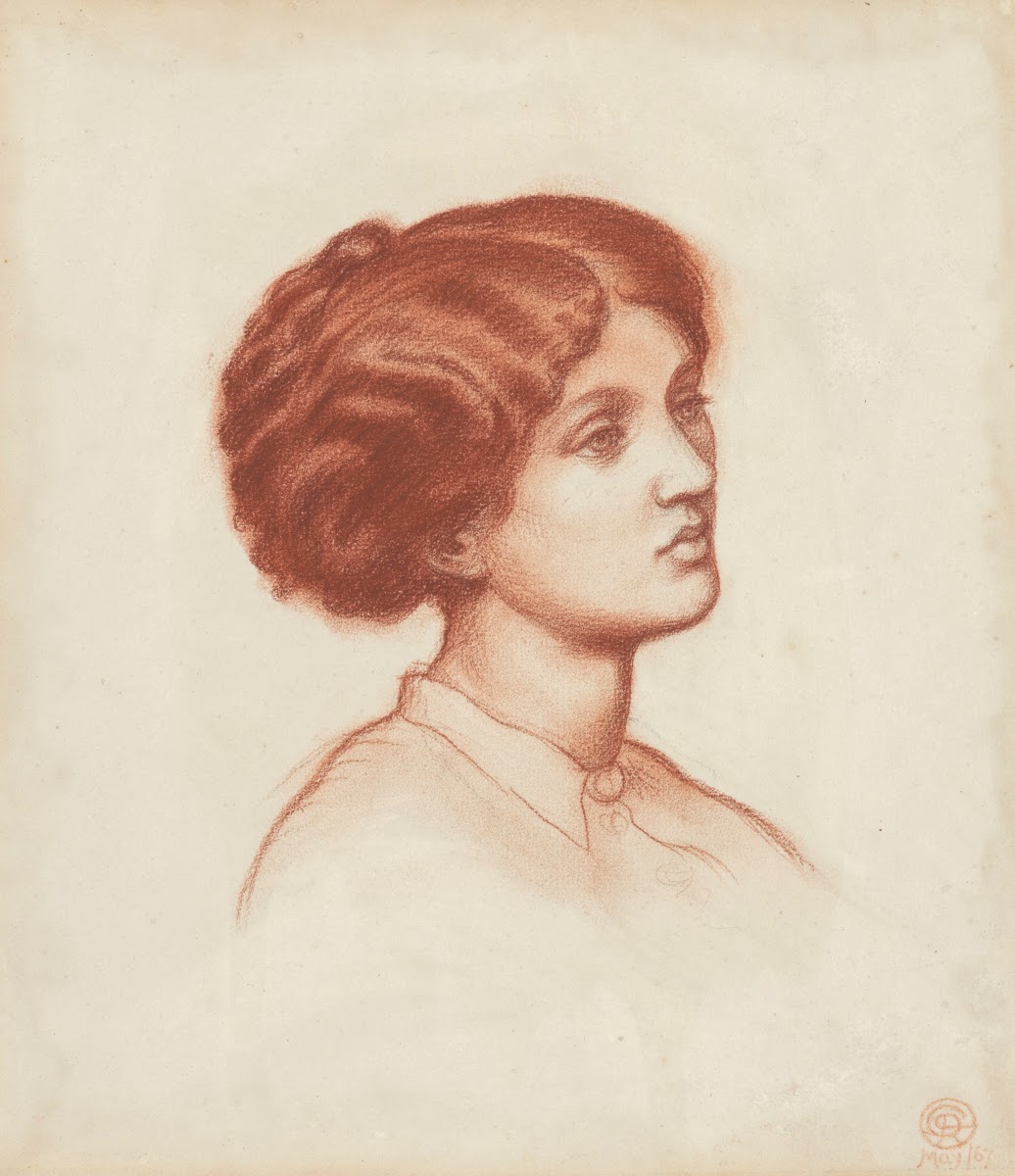 A study of Mrs Frederick Leyland bust length for Monna Rosa 1867