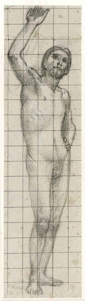 Homme Nu De Face Bras Droit Levé 1878 1882