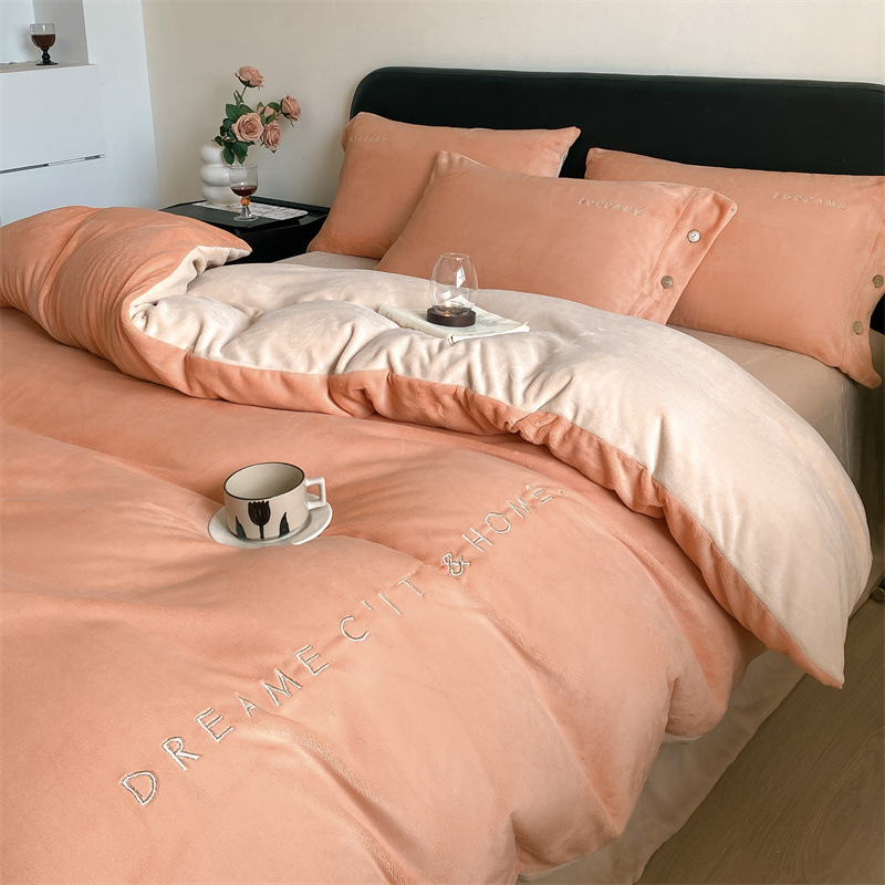 Hochwertiges Milchfaser-Fleece Bettwäsche-Set, extra warm