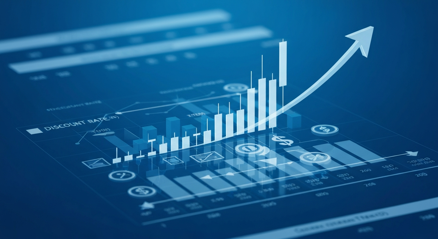 할인율과 주가 관계 일러스트