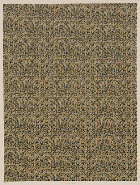 Lithografiertes Papier florales Flächenmuster 1885   1904