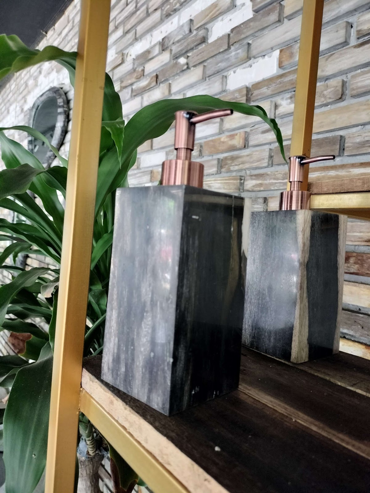 PW BOTTLE DISPENSER 01 — SKU PWBTDSP-FPS | Petrified Wood by PJ Antique Bali