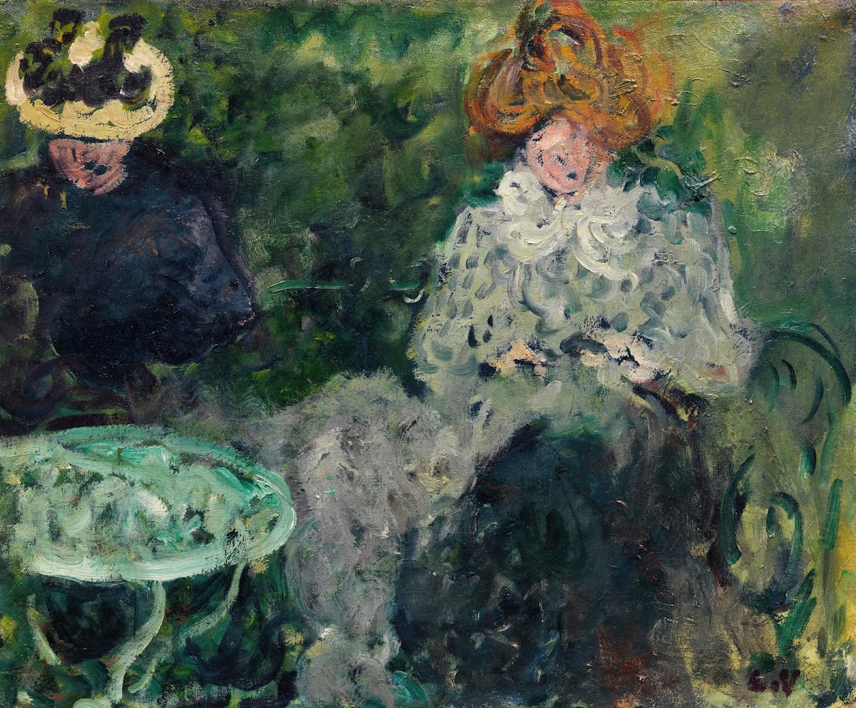Au café Mme Victor et Mme Suzanne Valtat ca 1900