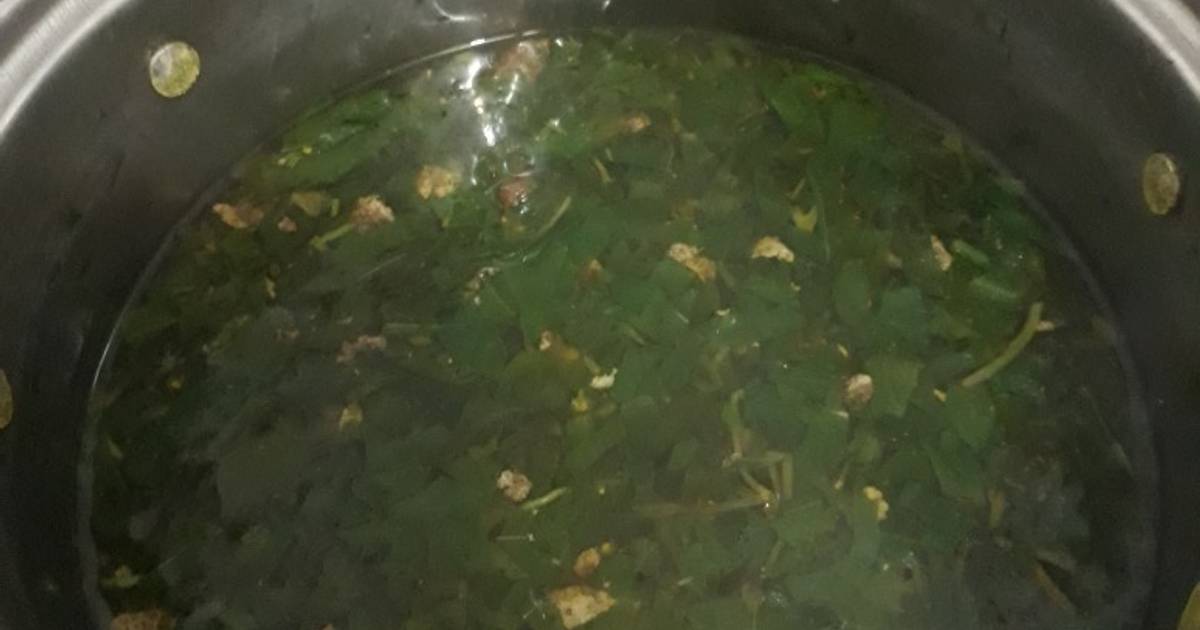 Canh cua mồng tơi và rau đay