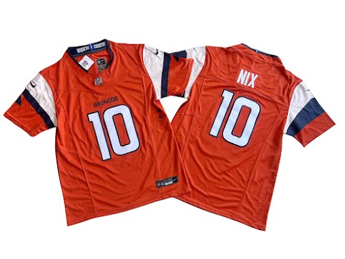 Men's Denver Broncos Bo Nix Nike Orange Vapor F.U.S.E. Limited Jersey.jpeg