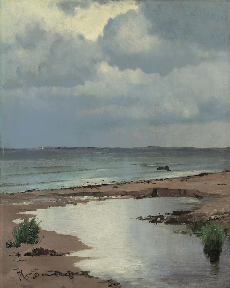 From the beach at Hornbæk 1883