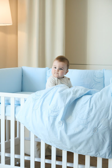 Bedding set for a baby crib 6 el Twins Beau blue