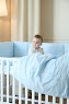 Bedding set for a baby crib 6 el Twins Beau blue