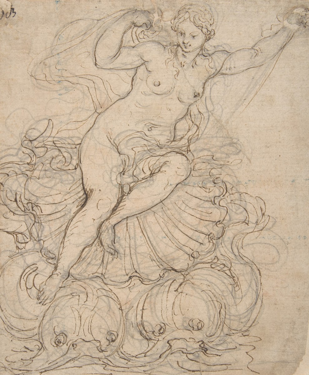 Galatea on her Chariot drawn by Dolphins 16521725