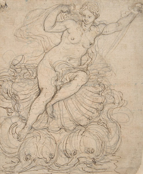 Galatea on her Chariot drawn by Dolphins 16521725