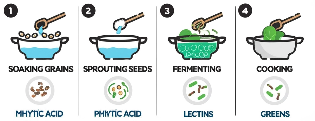 항영양소 최소화: 영양소 흡수 방해 물질 감소 방법