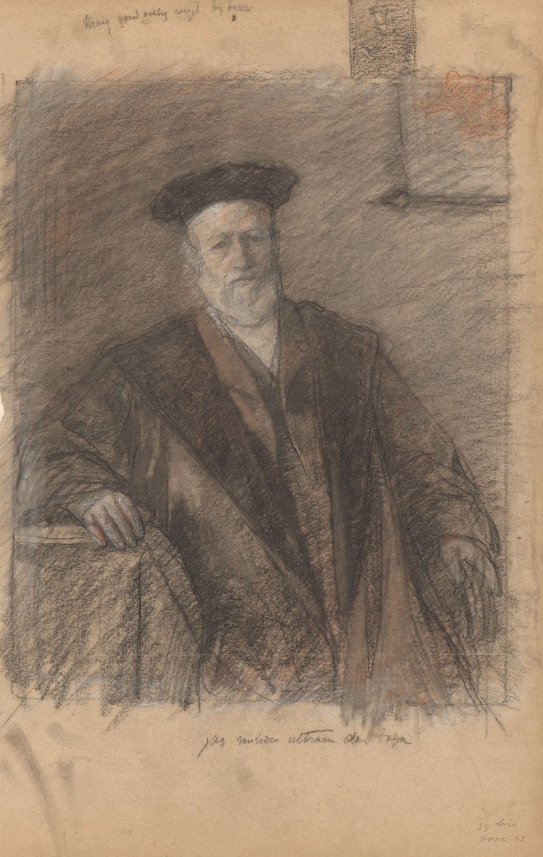 Portret van prof dr Pieter Johannes Veth in toga 1874   1925