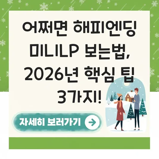 어쩌면 해피엔딩 미니LP 보는법 자세한 설명
