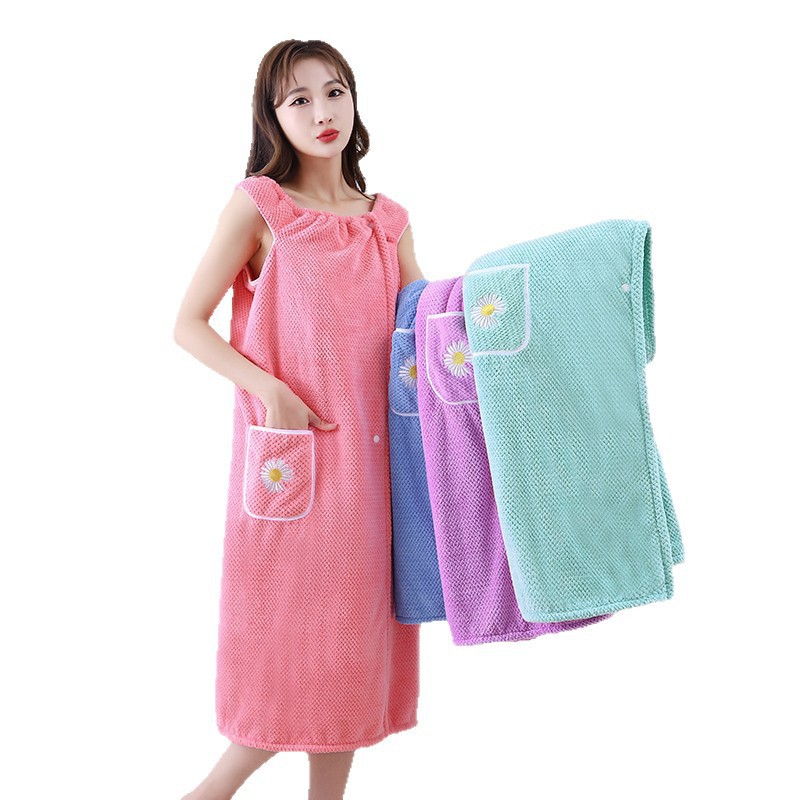 Coral fleece bathrobe for women