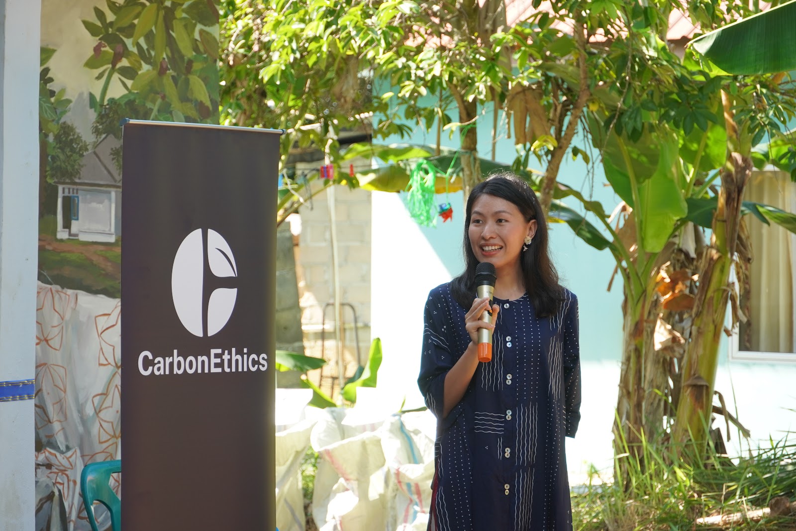 Co-Founder or Chief Impact Officer (CIO) of CarbonEthics, Jessica Novia gave an opening remarks  at the launch of Low Carbon House