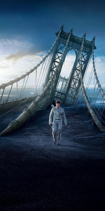 Post-Apocalyptic, Collapsed Bridge, Dystopian Future, Sci-Fi 4K Phone Wallpaper