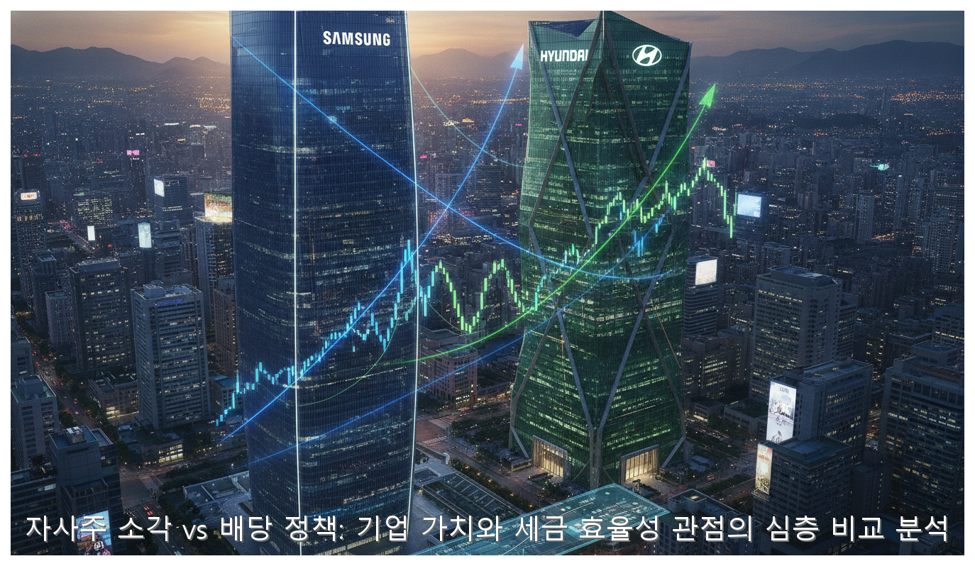 자사주 소각 vs 배당 정책: 기업 가치와 세금 효율성 관점의 심층 비교 분석 핵심 안내 및 분석 인포그래픽 (8)