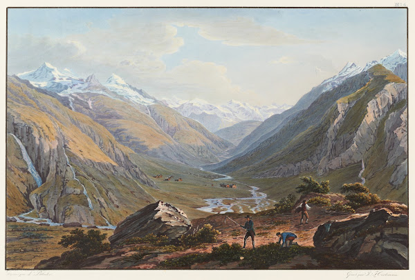 Vue du pied du Lucmanier vers Sainte Marie et la Vallée de Medels