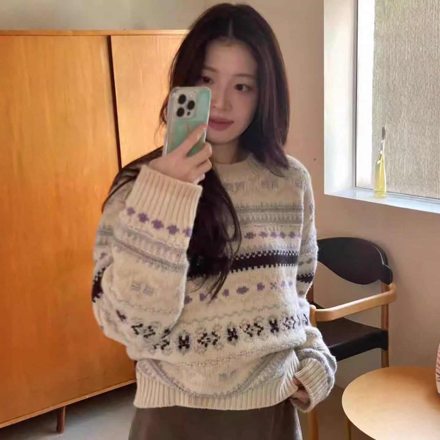 Damen-Strickpullover im koreanischen Stil