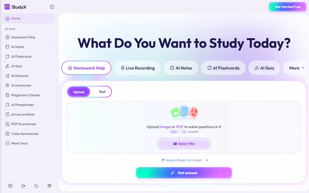 Captura de StudyX