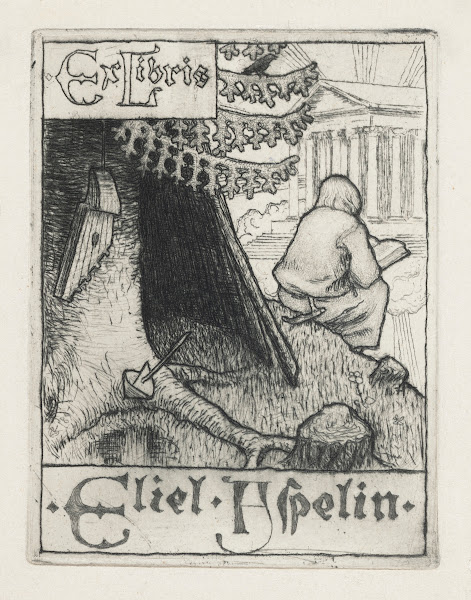 Eliel Aspelinin Ex libris 1897