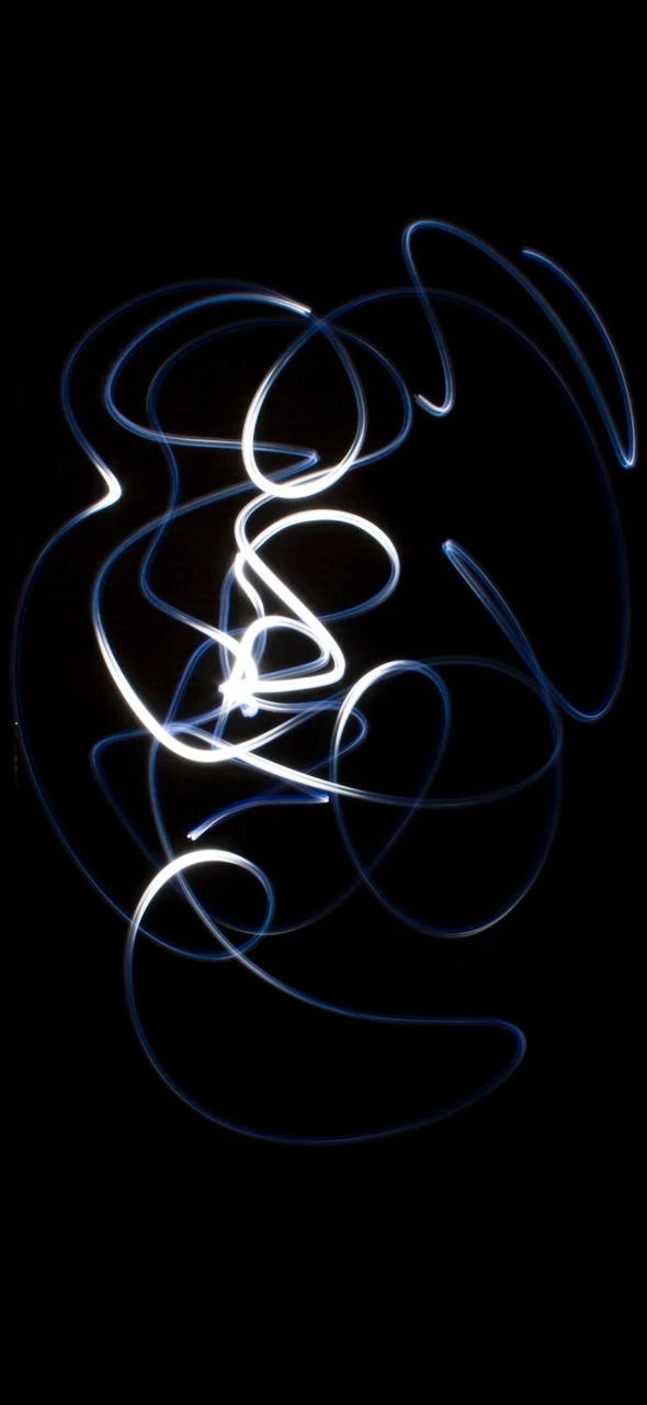 White And Blue Swirl Illustration 2K iPhone Phone Wallpaper