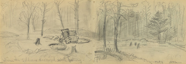 Where the soldiers destroyed rebel battery 1860 1865