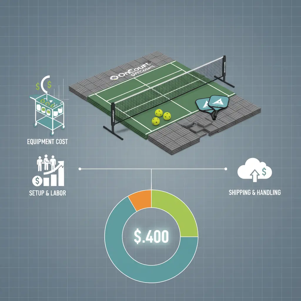 Biaya sistem lapangan pickleball portabel OnCourt OffCourt