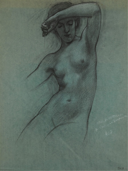 Study of a Water nymph for Prospero Summoning Nymphs and Deities
