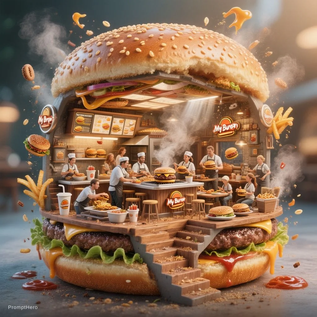 Diorama en miniatura 3D ultrarrealista