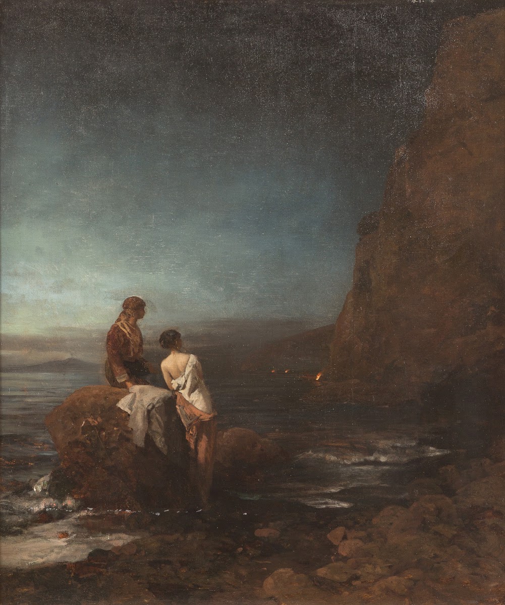 Night by the beach of Naples 1880