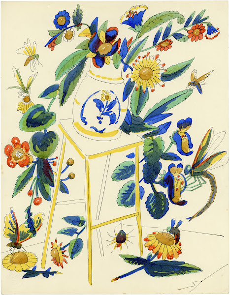Stoel met Vaas en Bloemen 1930